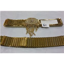 TWO METAL SCALED BELTS