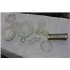 Image 1 : LOT OF CRYSTAL SERVING PIECES AND ANIMAL FIGURES