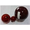 Image 1 : THREE RED GLASS FISH FLOATS