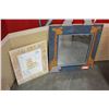 Image 1 : HAND PAINTED MIRRORED AND FRAMED PRINT