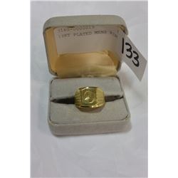 18KT PLATED MENS RING