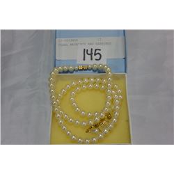 PEARL NECKLACE AND EARRINGS