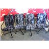 Image 1 : FOUR ROLLING KITCHEN CHAIRS