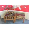 Image 1 : 3 RATTAN GLASSTOP ENDTABLES