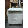 Image 1 : 2-DRAWER WHITE ROLLING ENDTABLE