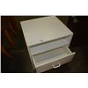 Image 2 : 2-DRAWER WHITE ROLLING ENDTABLE