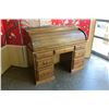 Image 1 : PINE ROLL TOP DESK