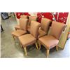 Image 2 : SET OF SIX UPOLSTERED DESIGNER DINING CHAIRS