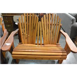 NEW RED CEDAR DOUBLE PATIO CHAIR RETAIL $479