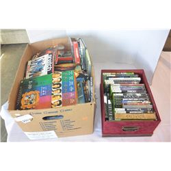 BOX OF CDS AND VIDEO GAMES