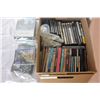 Image 1 : BOX OF DVDS CDS AND PLAY STATION GAMES