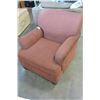 Image 1 : UPOLSTERED DESIGNER RUST COLORED ARMCHAIR