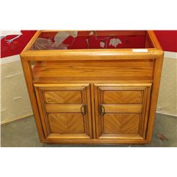 OAK GLASS TOP SERVER