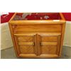 Image 1 : OAK GLASS TOP SERVER