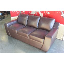 BURGUNDY LEATHER SOFA