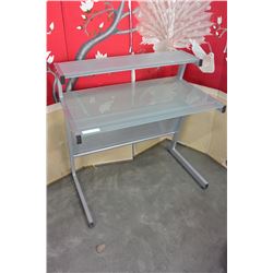 MODERN GLASS SHELF DESK