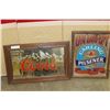 Image 1 : TWO FRAMED MIRRORED BEER ADVERTS