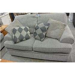 PILLOWBACK SOFA AND MATCHING LOVESEAT AND THROW PILLOWS