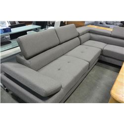 BRAND NEW MODERN 2PC SECTIONAL SOFA W/ ADJUSTABLE ARM & HEADRESTS RETAIL $2150