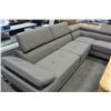 Image 1 : BRAND NEW MODERN 2PC SECTIONAL SOFA W/ ADJUSTABLE ARM & HEADRESTS RETAIL $2150