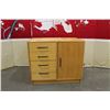 Image 1 : 4 DRAWER 1 DOOR MAPLE CABINET