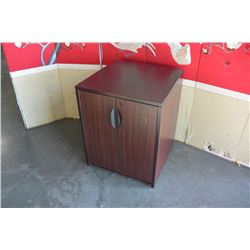 MAHOGANY FINISH 2 DOOR CUPBOARD