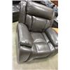 Image 1 : NEW BROWN GEL LEATHER & MEMORY FOAM ROCKER RECLINER CHAIR RETAIL $999