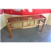 Image 1 : BAMBOO GLASS TOP SOFA TABLE