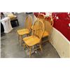 Image 2 : SET OF FOUR OAK HOOPBACK DINING CHAIRS