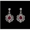 Image 4 : GIA Cert 49.70 ctw Ruby and Diamond Suite - 18KT White Gold