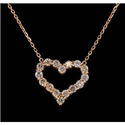 14KT Rose Gold 1.29 ctw Diamond Necklace