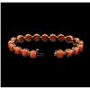 Image 3 : 14KT Rose Gold 16.91 ctw Coral and Diamond Bracelet