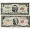 Image 1 : 1953 $2 AU Uncirculated Certificate Currency Lot of 2