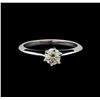 Image 2 : 14KT White Gold 0.37 ctw Round Cut Diamond Solitaire Ring