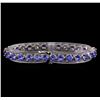 Image 2 : 14KT White Gold 12.69 ctw Tanzanite and Diamond Bracelet