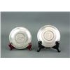 Image 2 : 2 PC Chinese Exported Silver Coin Plate Wai Kee Mk