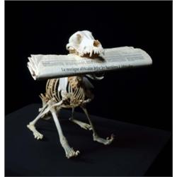 PROPERTY from a private belgian collector MAURIZIO CATTELAN (b. 1960) UNTITLED dog skeleton and L...