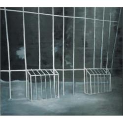 LUC TUYMANS (b. 1958) WITHIN oil on canvas 873/4 x 955/8 in. (223 x 243 cm) executed in 2001 ESTI...