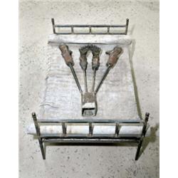 LOUISE BOURGEOIS (b. 1911) IN AND OUT initialed  LB  on the underside of bed structure; initialed...