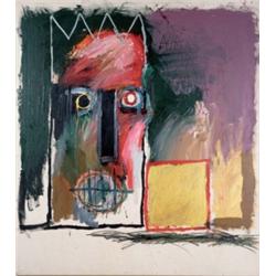 JEAN-MICHEL BASQUIAT (1961-1988) MASQUE signed  Jean-Michel Basquiat  on the reverse oil on canva...