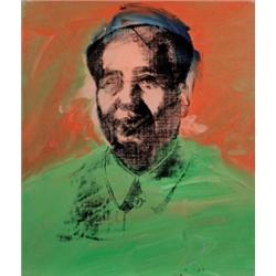 ANDY WARHOL (1928-1987) MAO (ORANGE) signed and dated "73" on the overlap; stamped with Estate an...