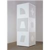 Image 1 : SOL LEWITT (b. 1928) COLUMN WITH GEOMETRIC FIGURES WITHIN A SQUARE painted wood 1131/4 x 383/4 x ...