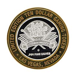 .999 Silver Las Vegas Club $10 Casino Limited Edition Gaming Token