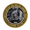 Image 2 : .999 Silver Flamingo Las Vegas Nevada $10 Casino Limited Edition Gaming Token
