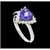 Image 4 : 14KT White Gold 2.18ct Tanzanite and Diamond Ring