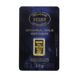 2.5 Gram Istanbul Gold Bar Refinery Card
