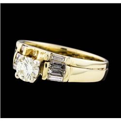 14KT Yellow Gold 0.85ctw Diamond Band and Ring