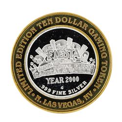 .999 Silver Fiesta Casino and Hotel Las Vegas Nevada $10 Casino Limited Edition