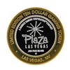 Image 1 : .999 Silver Plaza Las Vegas, NV $10 Casino Limited Edition Gaming Token