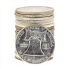 Image 2 : Roll of (20) 1961 Brilliant Uncirculated Franklin Half Dollar Coins